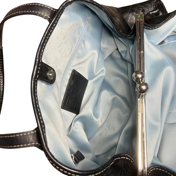 Coach Carryall F15658 Stitched C Black Logo Bag - Picture 4 of 6